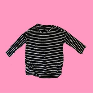Forever 21 black and white US medium striped shirt